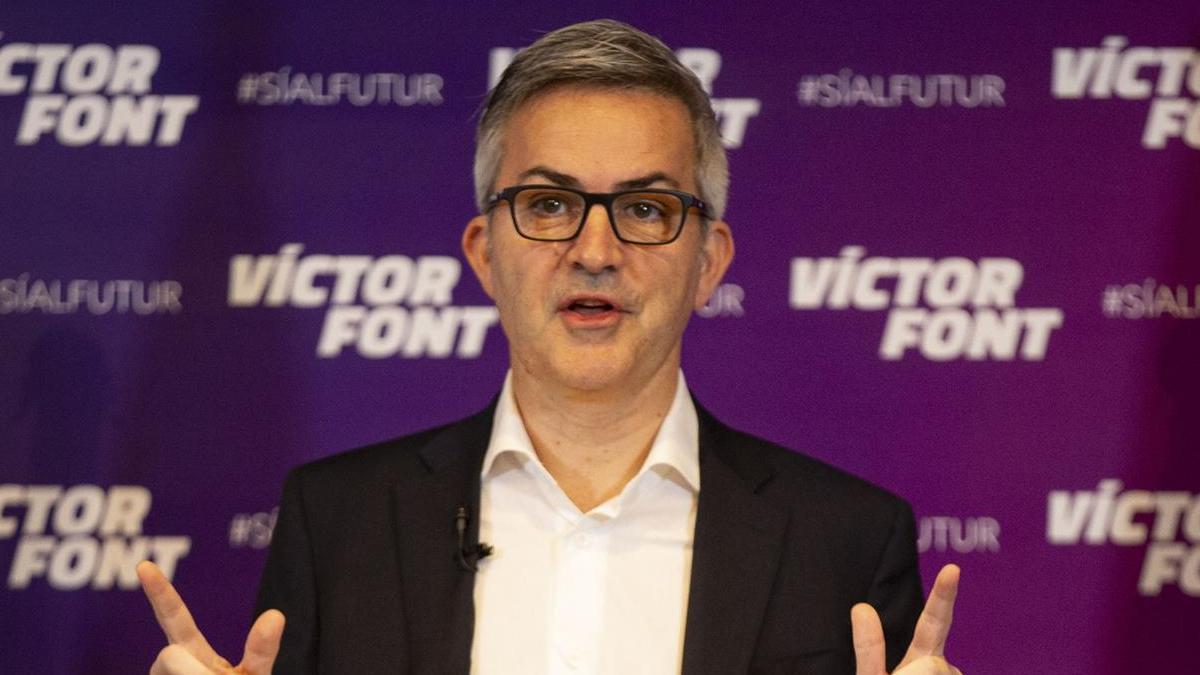 Víctor Font en un acto de campaña