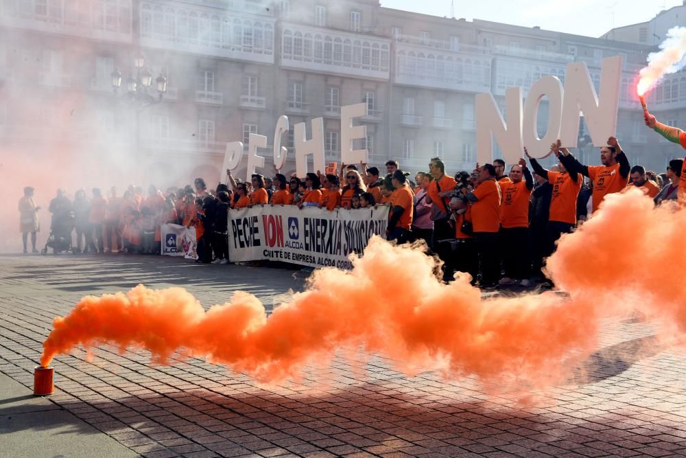 Concentración contra el cierre de Alcoa