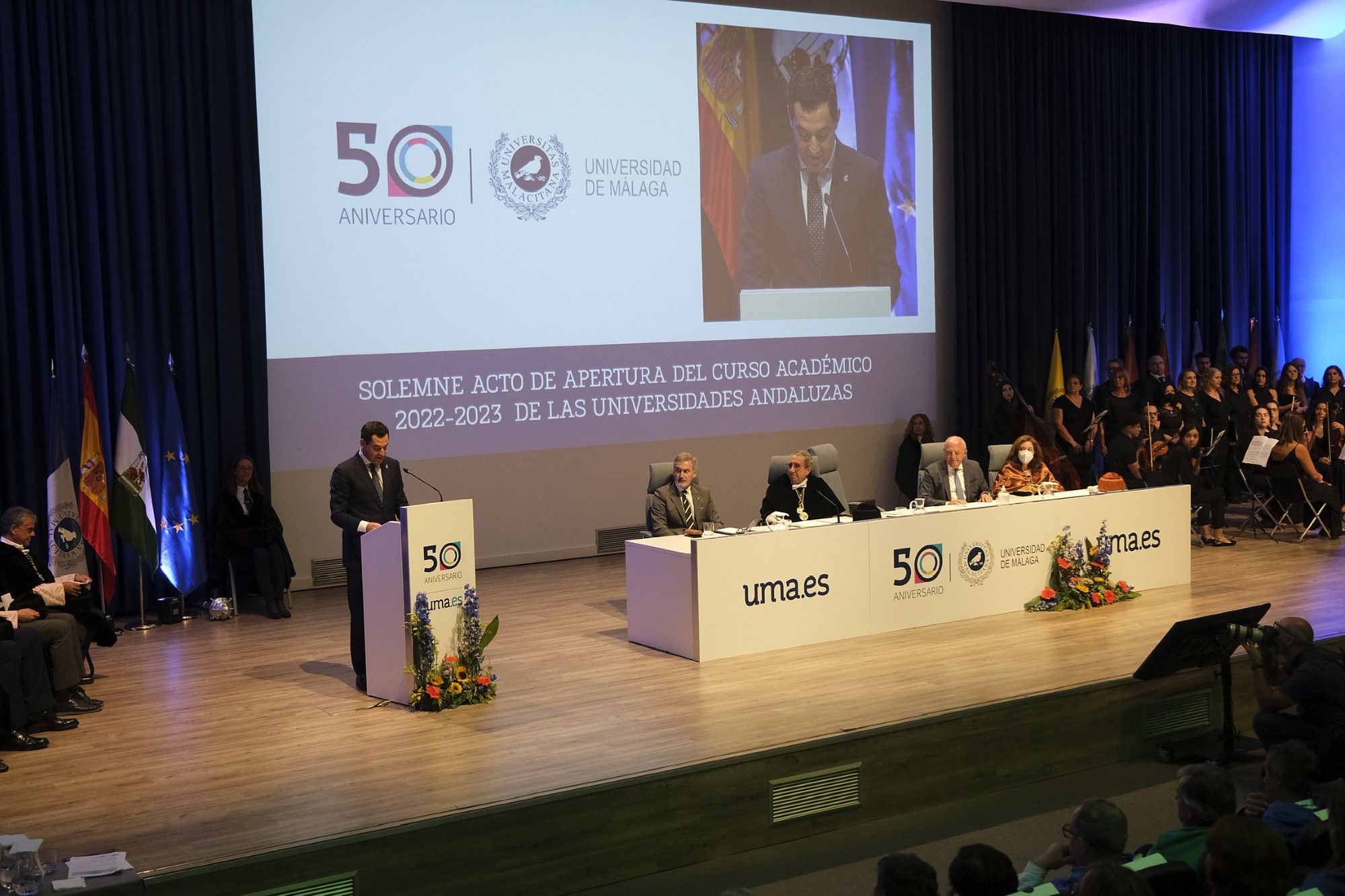 La inauguración del curso académico 2022/23 en la UMA, en imágenes