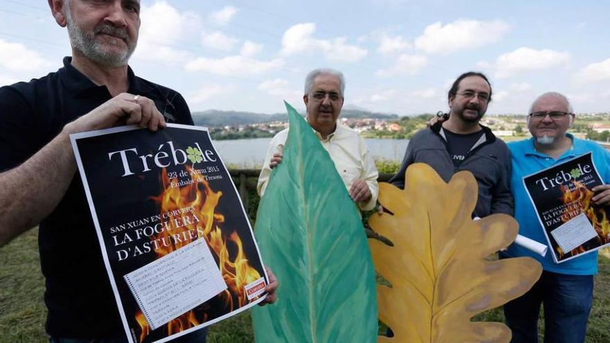 Tito Pravos, Rafael Alonso, Toño Caamaño y Adolfo Camilo, ayer.