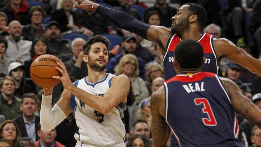 El jugador español Ricky Rubio, cuando era jugador de los &#039;Wolves&#039;.