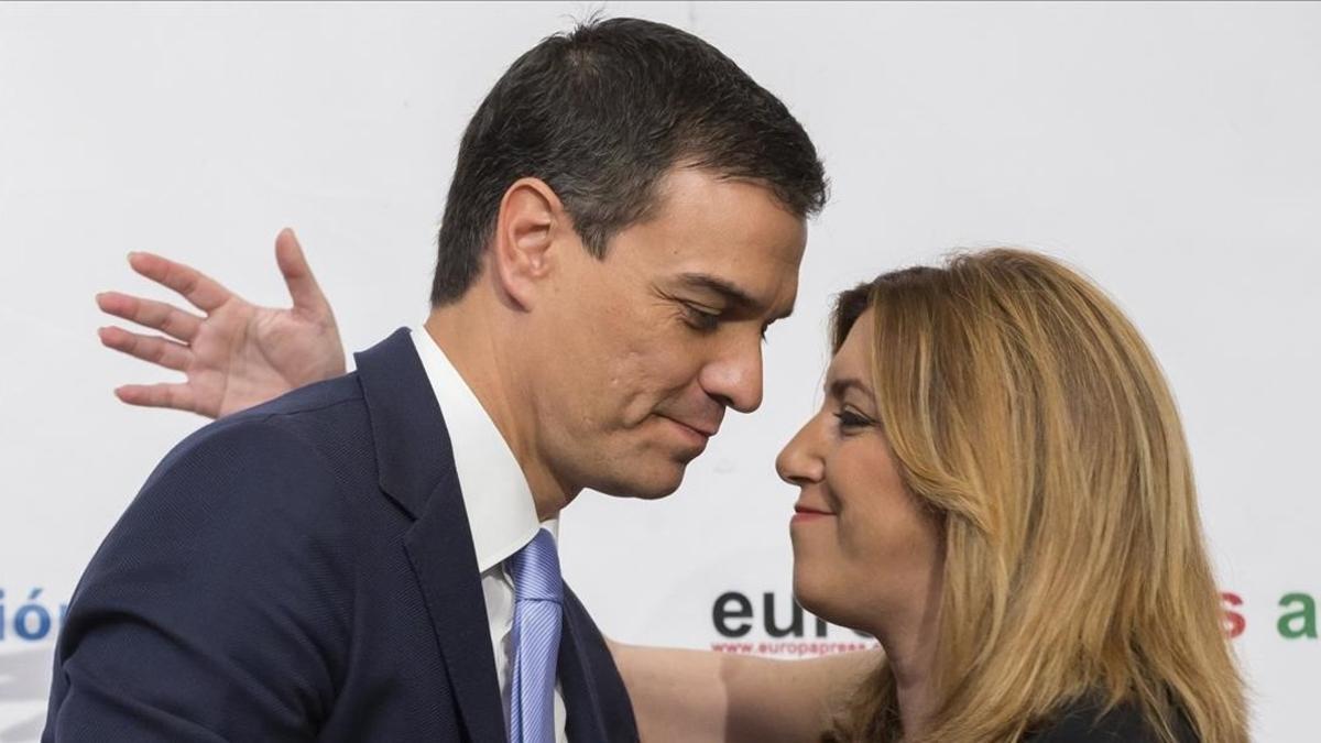 Pedro Sánchez y Susana Díaz, el pasado mes de junio en Sevilla.