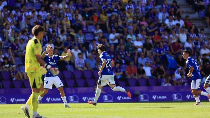 El Oviedo se desata en Zorrilla: goleada (0-3) para seguir creciendo