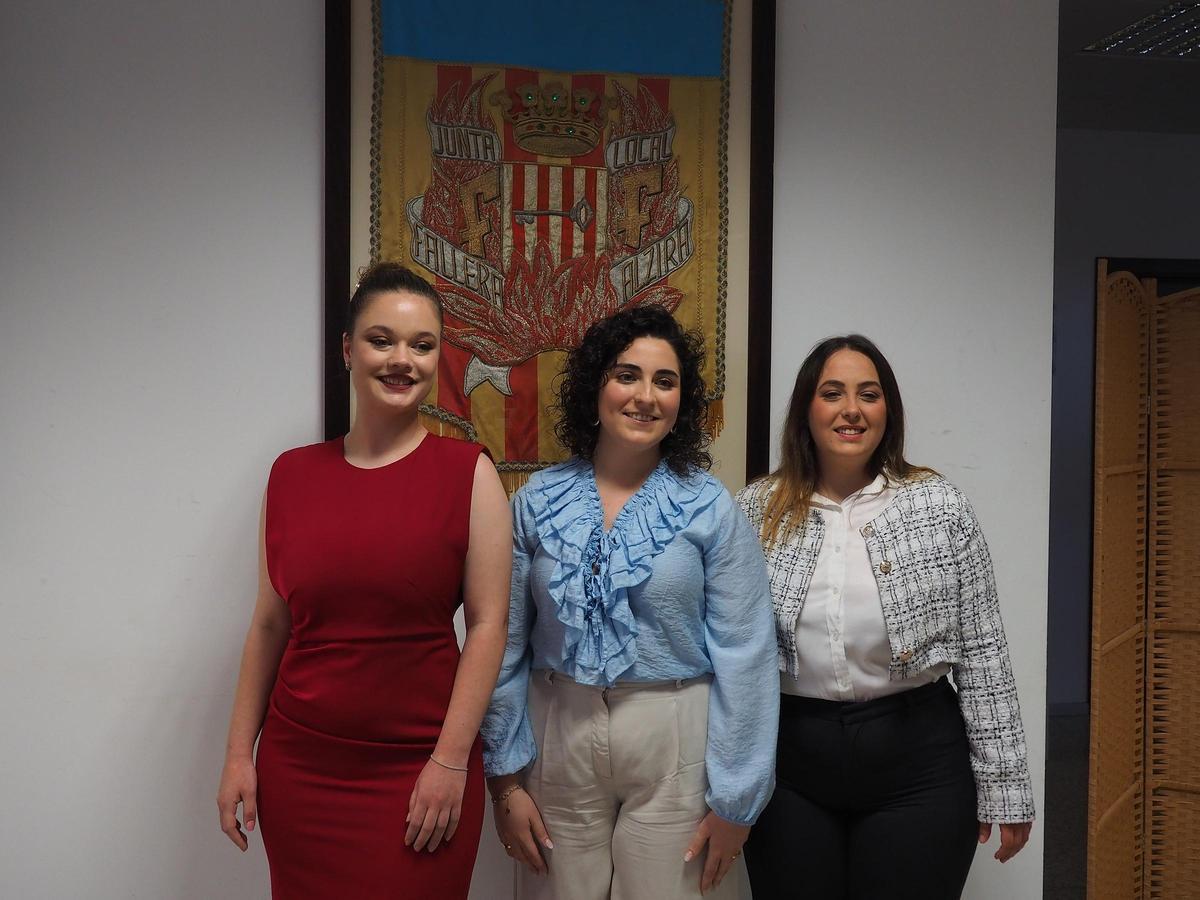 Estas son las tres candidatas a fallera mayor de Alzira 2026.
