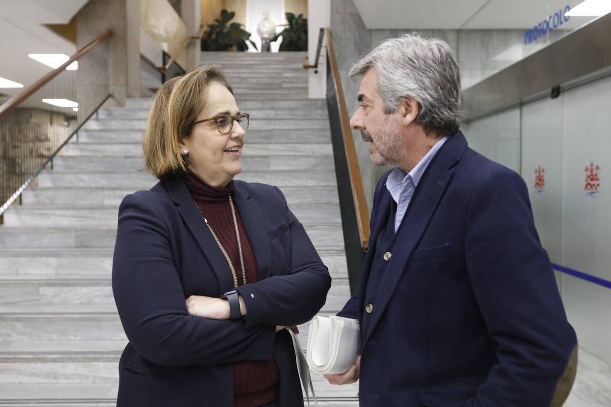 Blanca Torrent y Miguel Ángel Torrico, hoy en el Ayuntamiento de Córdoba.