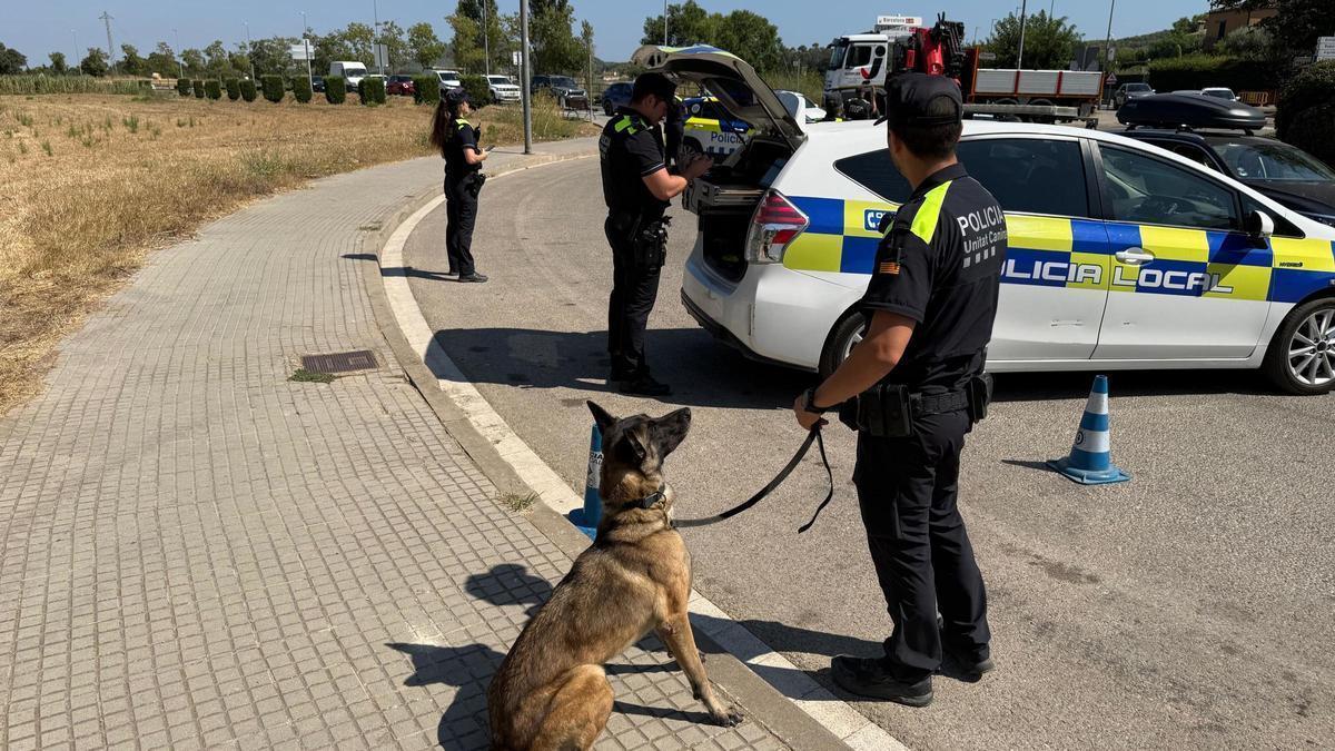 Les imatges del controls de la Policia Local de Palafrugell