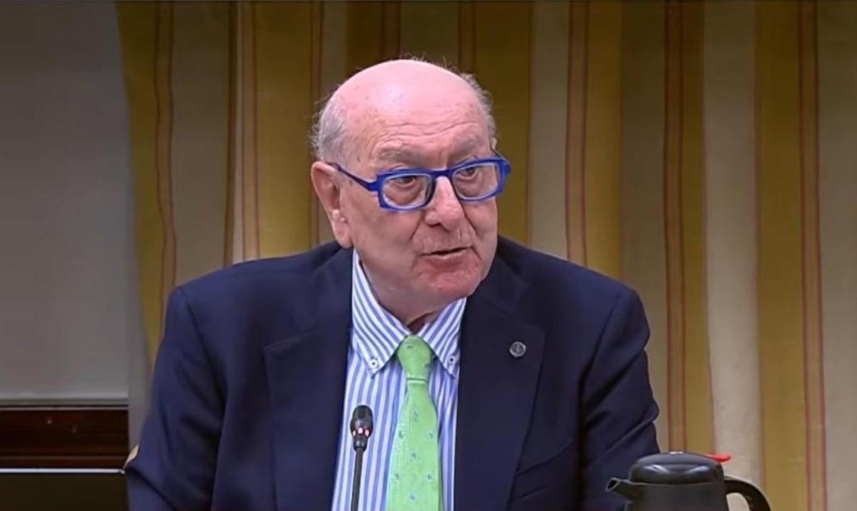 Captura de pantalla de una retransmisión del Congreso de los Diputados del fundador y presidente de Metropolitan House, Rafael Angulo.