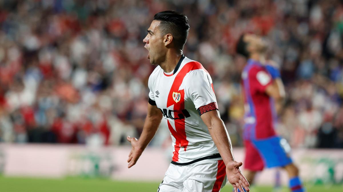 Falcao abrió el marcador en Vallecas