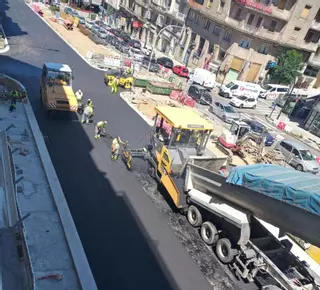 Reasfaltado el tramo de la Gran Vía afectado por las rampas