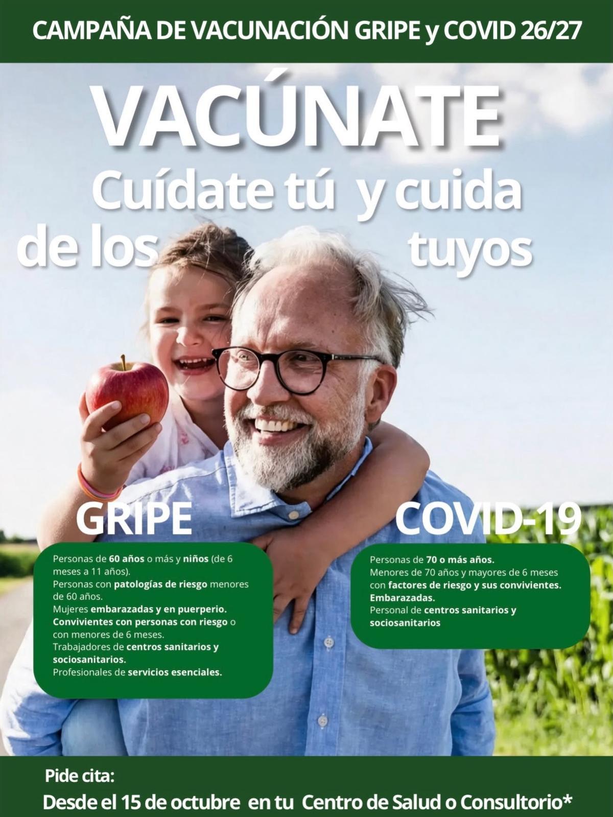 Vacúnate. Cuídate tú y cuida de los tuyos.