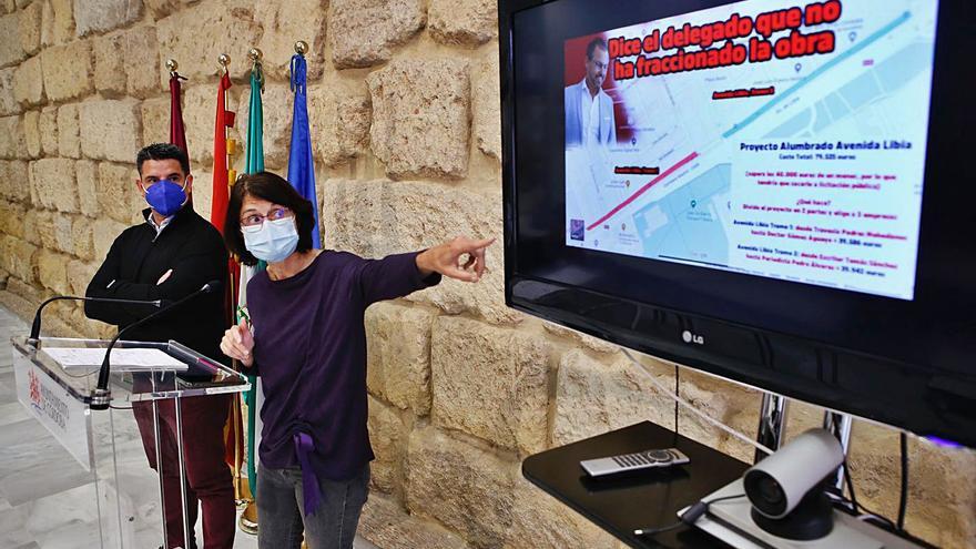 Amparo Pernichi y Pedro García, durante una de las ruedas de prensa que han ofrecido esta semana.