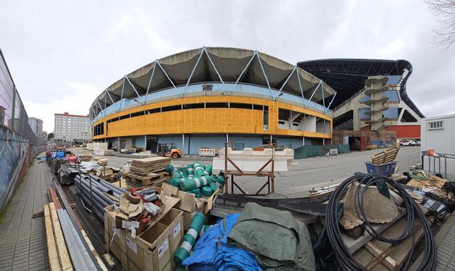 Las obras de Balaídos avanzan: así se encuentra la grada de Gol