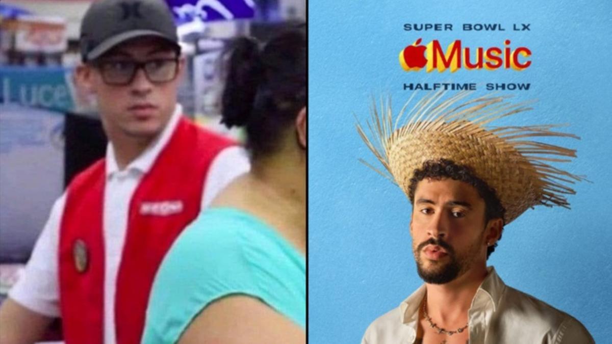 Bad Bunny hace 10 años, cuando trabajaba en un supermercado, y el anuncio de su 'show' en el descanso de la Super Bowl 2026.