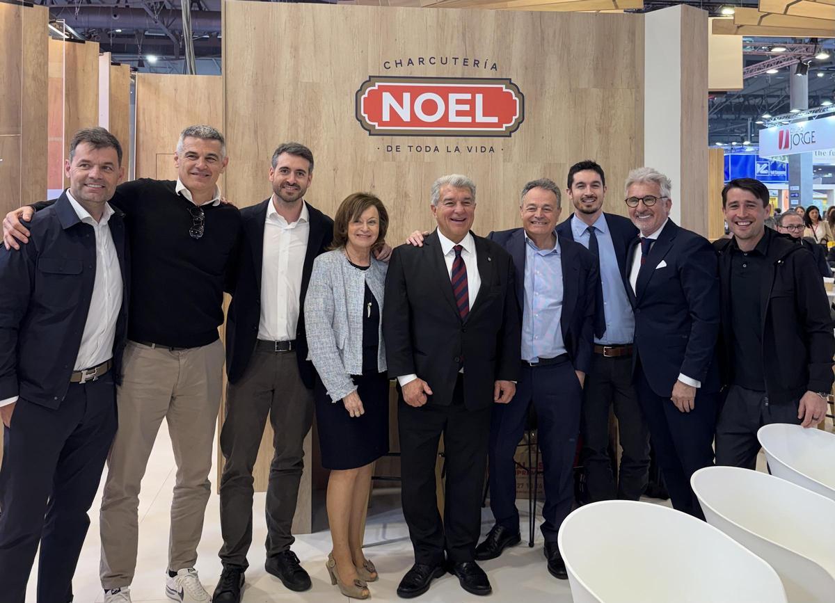 Laporta, en el stand de Noel en Alimentaria