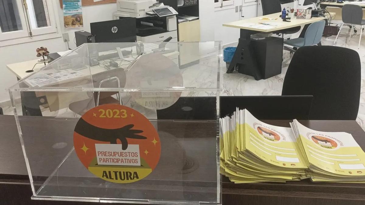 Los vecinos de Altura ya pueden votar las propuestas de los presupuestos participativos.