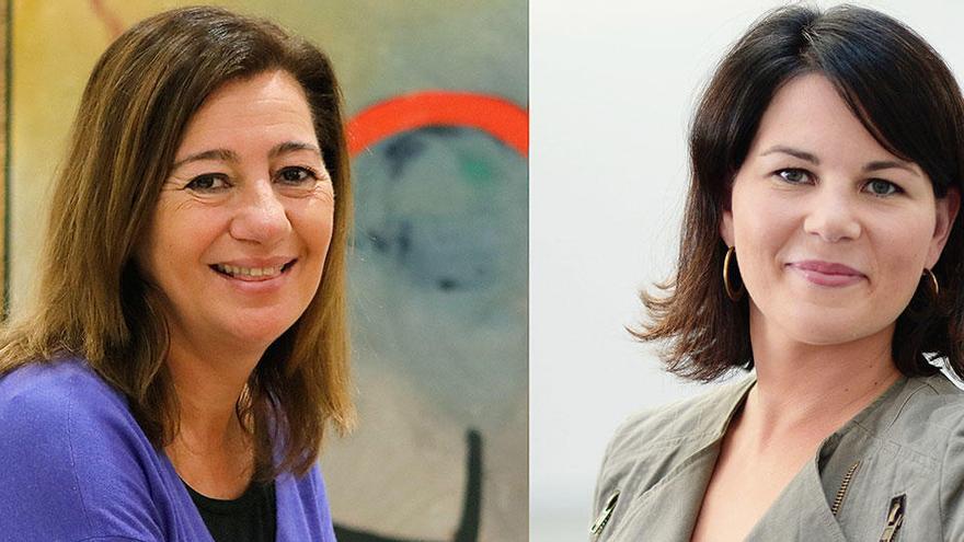 Die balearische Ministerpräsidentin Francina Armengol (li.) und die Kanzlerkandidatin der Grünen Annalena Baerbock.