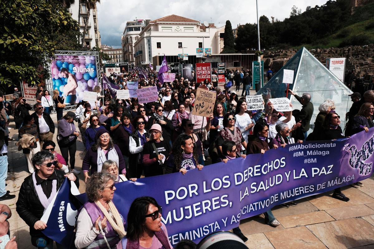 Manifestación por la celebración del 8M.