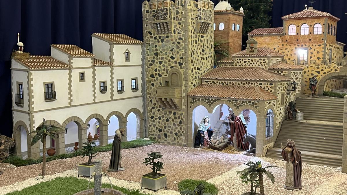 Belén de las hermanitas de las Pobres, con sus cigüeñas.