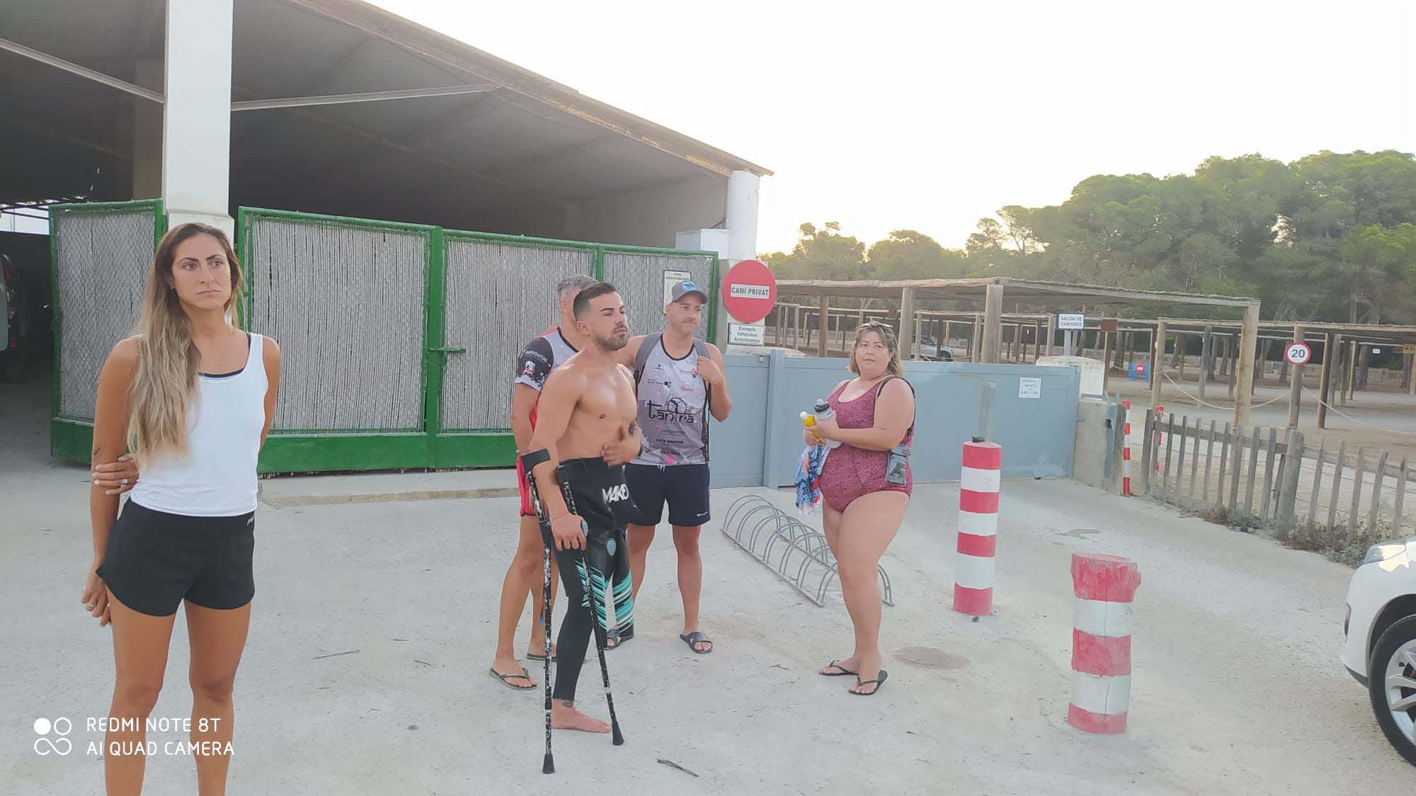 El paratriatleta Javier Vergara cumple con éxito su reto de 5km de natación por una causa benéfica