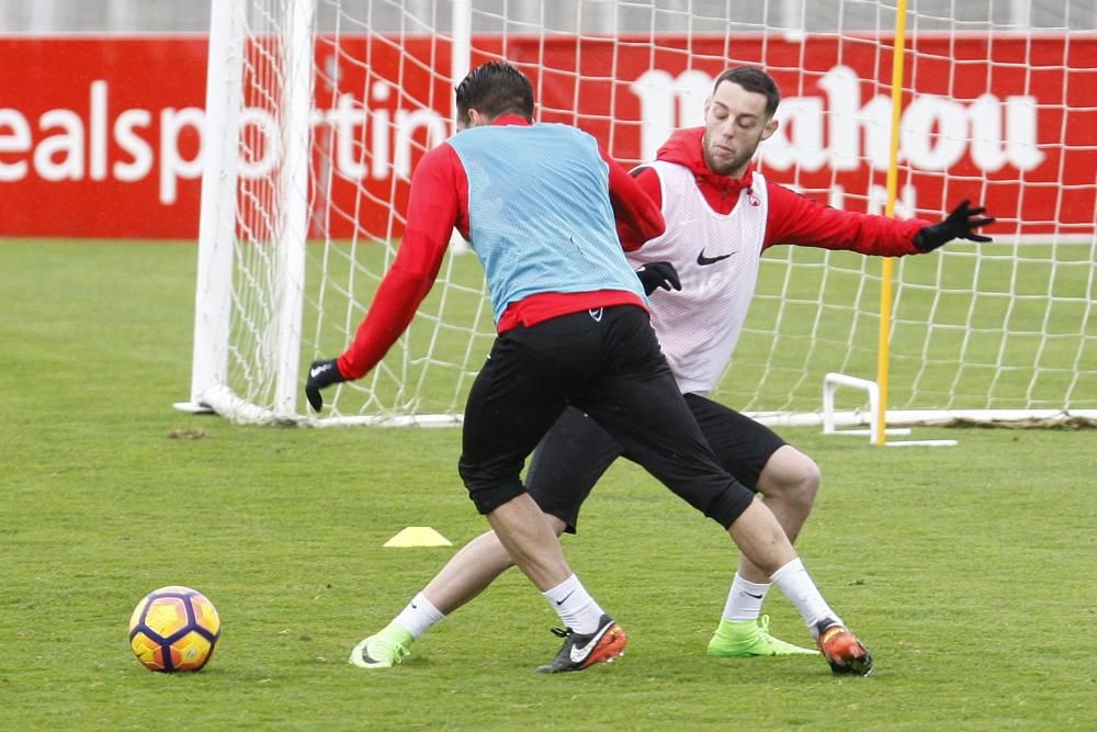 Entrenamiento del Sporting.