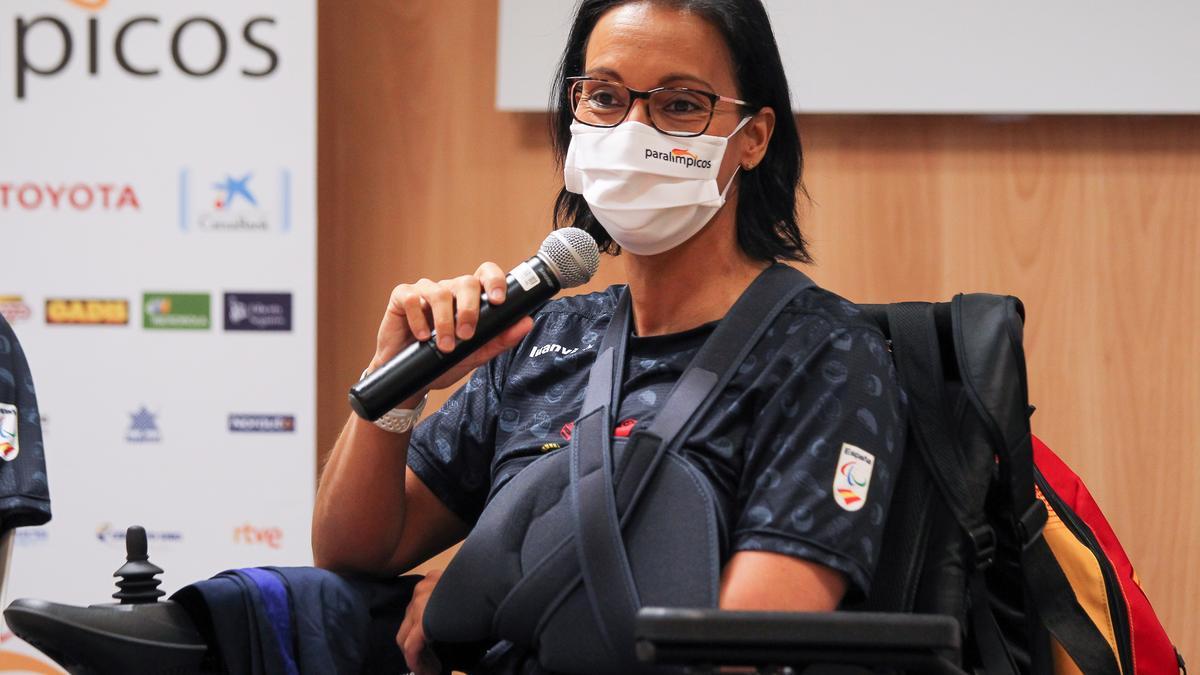 Teresa Perales, antes de partir a Tokio para los Paralímpicos.