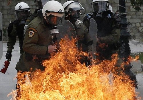 La imágenes de la huelga general de Grecia