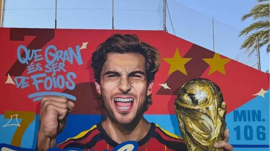 Ferran Torres ya tiene su mural en Foios