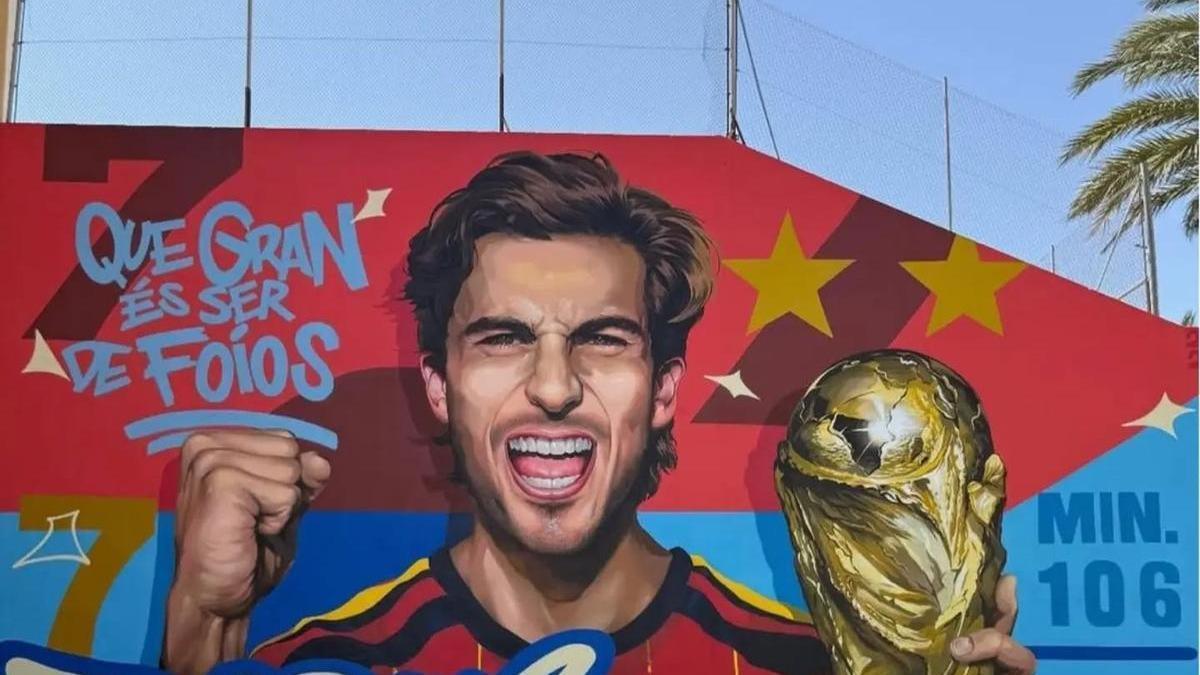 Impresionante mural de Ferrán Torres en Foios.