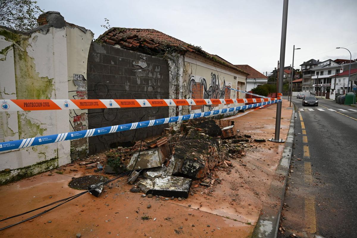 Efectos del temporal en Pontevedra