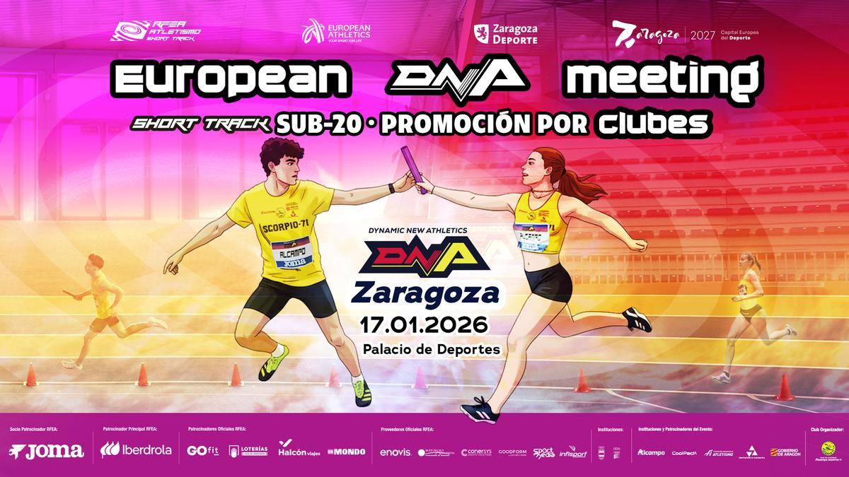 Imagen del cartel oficial de la prueba de atletismo en Zaragoza.