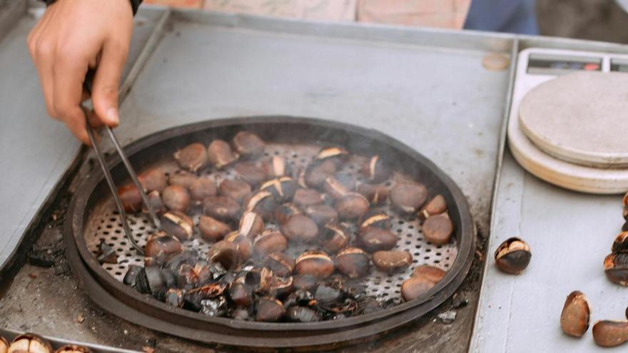 Castañas asadas.