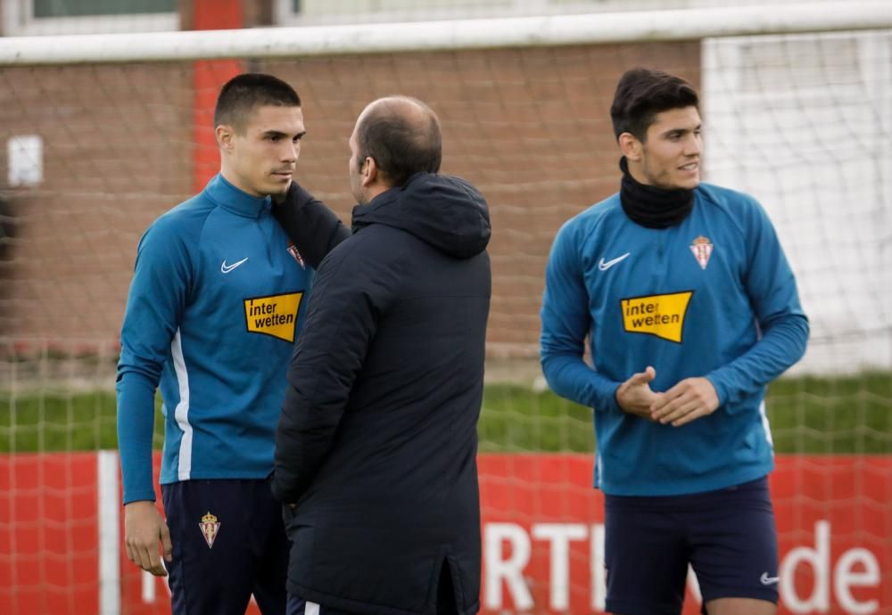 Entrenamiento del Sporting en Mareo.