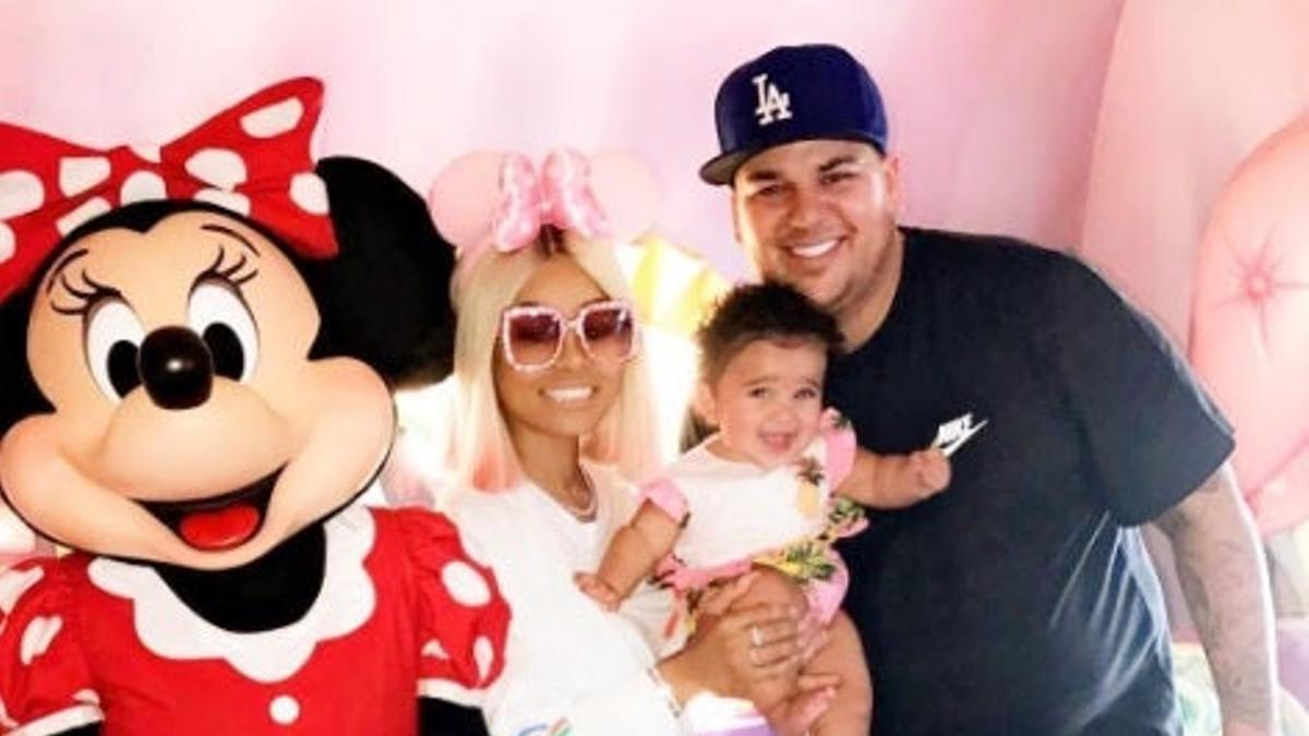 Blac Chyna y Rob Kardashian con su hija Dream