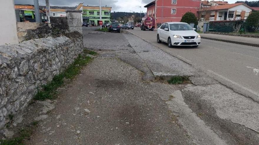 La zona en la que se construirá la acera.