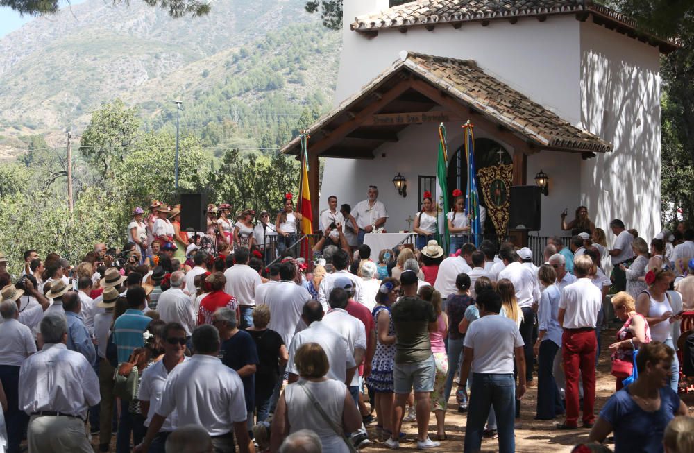 Los romeros de San Bernabé recorrieron ayer las calles de la ciudad en su tradicional romería procesionando al Santo Patrón hasta Nagüeles