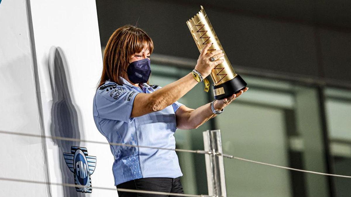Nadia Padovani dirige el equipo fundado por su marido Fausto Gresini y que ahora lidera el Mundial con Bastianini