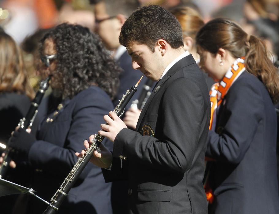 La Sociedad Musical La Lira de Chulilla puso música a la victoria del Valencia