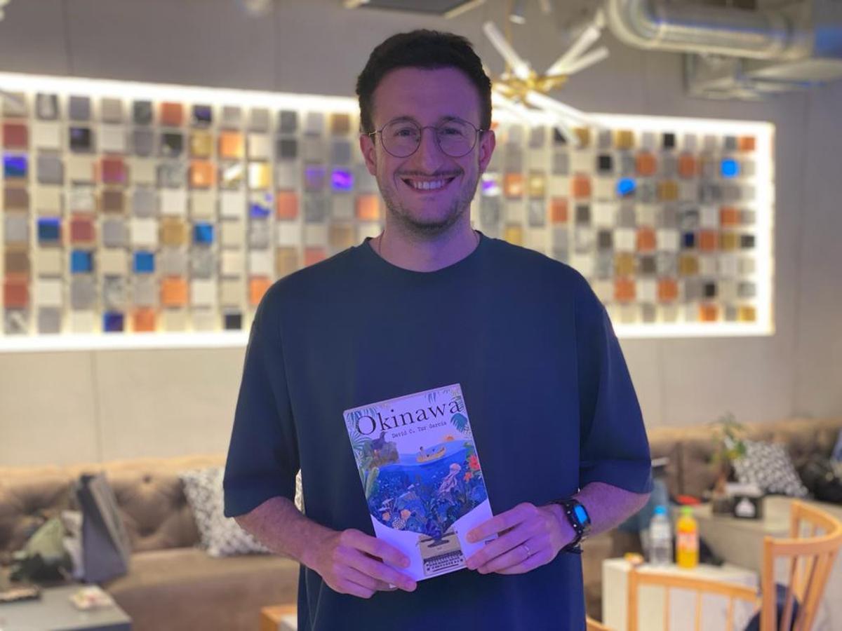 David Tur García, autor de 'Okinawa', ayer en Tokio.