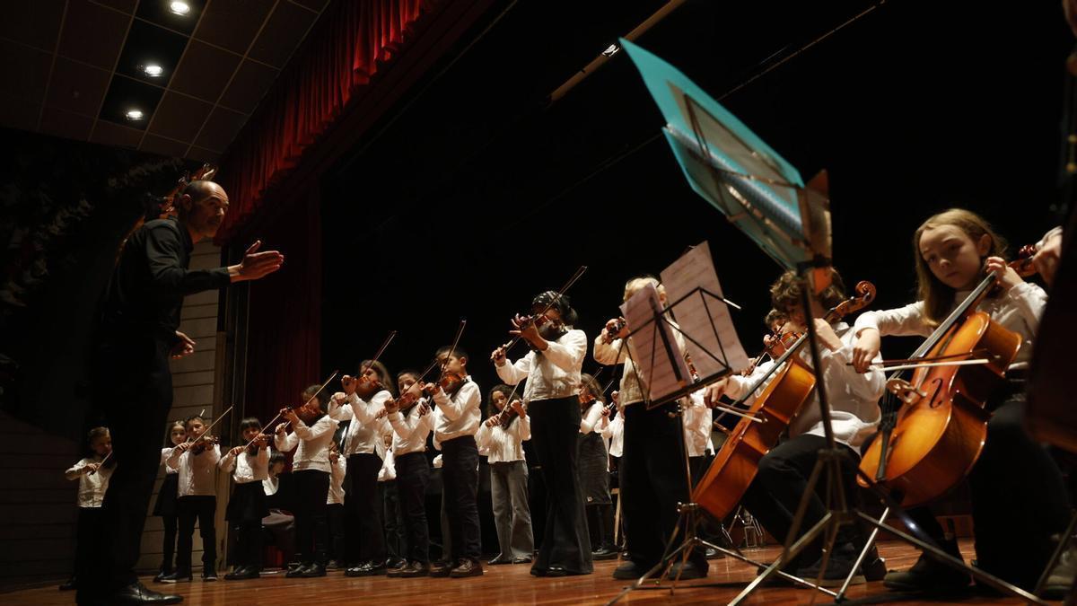 Un concierto de alumnado del conservatorio de Avilés en una imagen de archivo.
