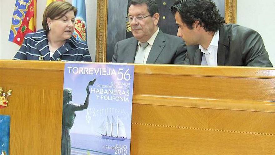 Una imagen de la presentación ayer del LVI certamen de Habaneras y Polifonía .