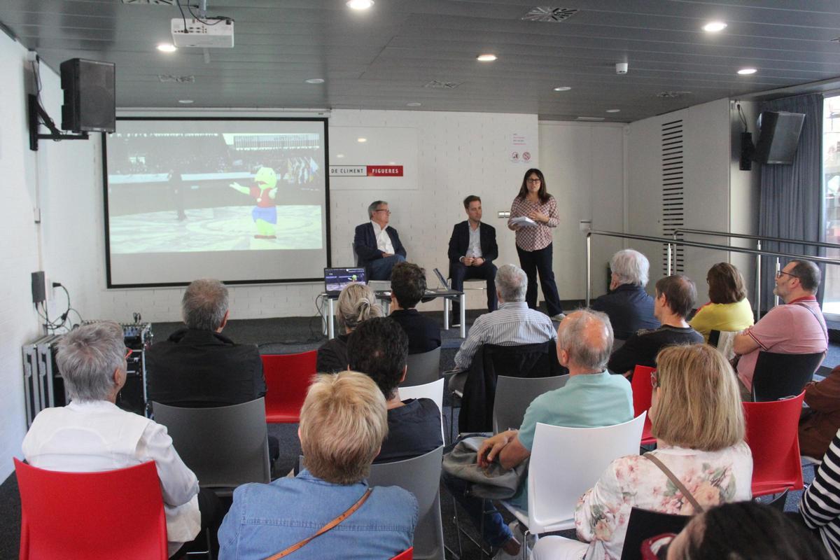 Un moment de la presentació de l'exposició a la Biblioteca