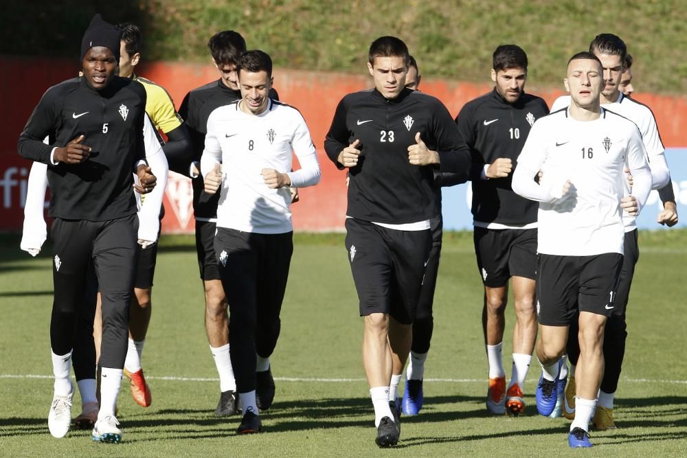 Entrenamiento del Sporting de Gijón