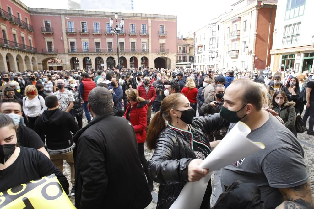 Protesta en Gijón de la hostelería local