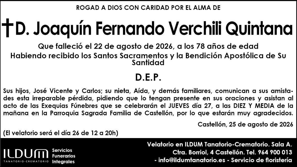 D. Joaquín Fernando Verchili Quintana