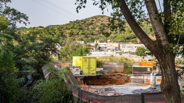 Ensorrament a les obres de soterrament de Rodalies a Montcada