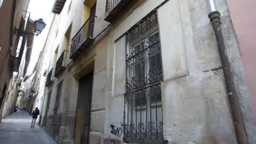 Casa de la calle Engai de Xàtiva sobre la que se va a intervenir.