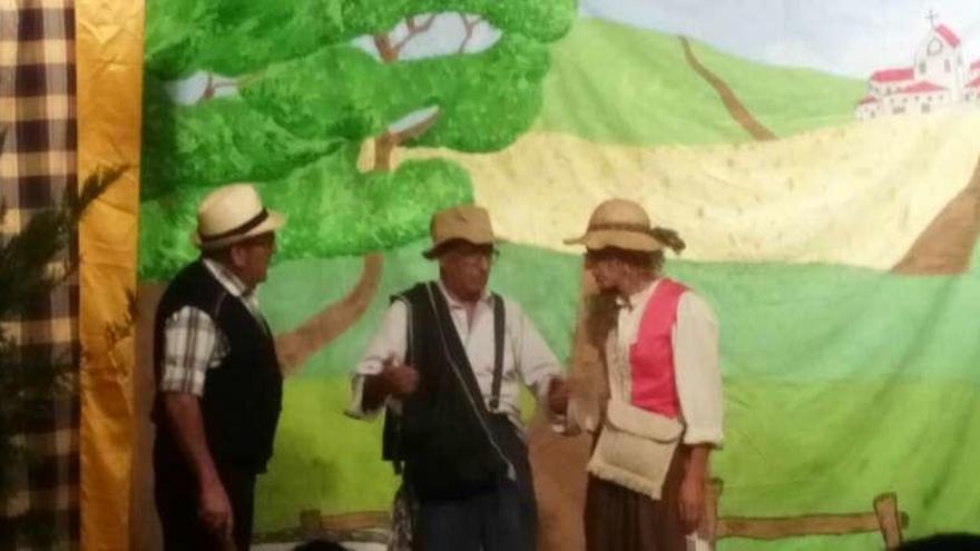 Una de las escenas de la obra teatral representada en Santa Cristina de la Polvorosa.