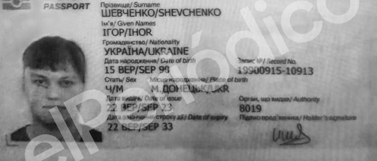 El pasaporte del ruso asesinado en Alicante está emitido en Ucrania en septiembre pasado.