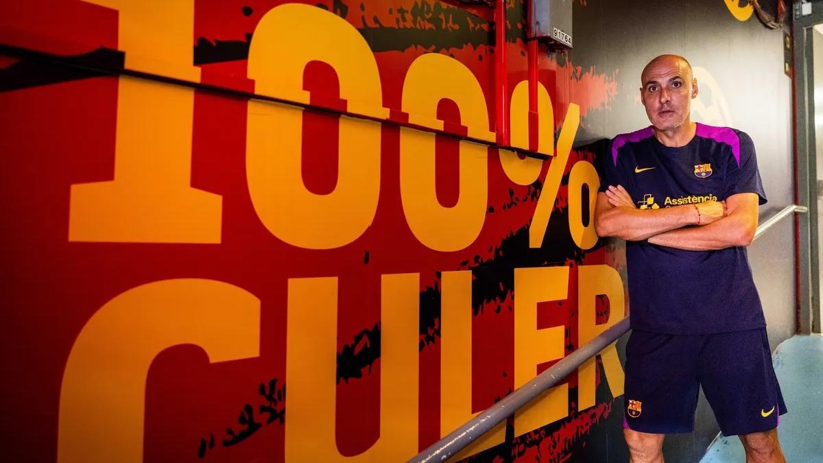 Javi Rodríguez, en el pasillo de entrada al Palau