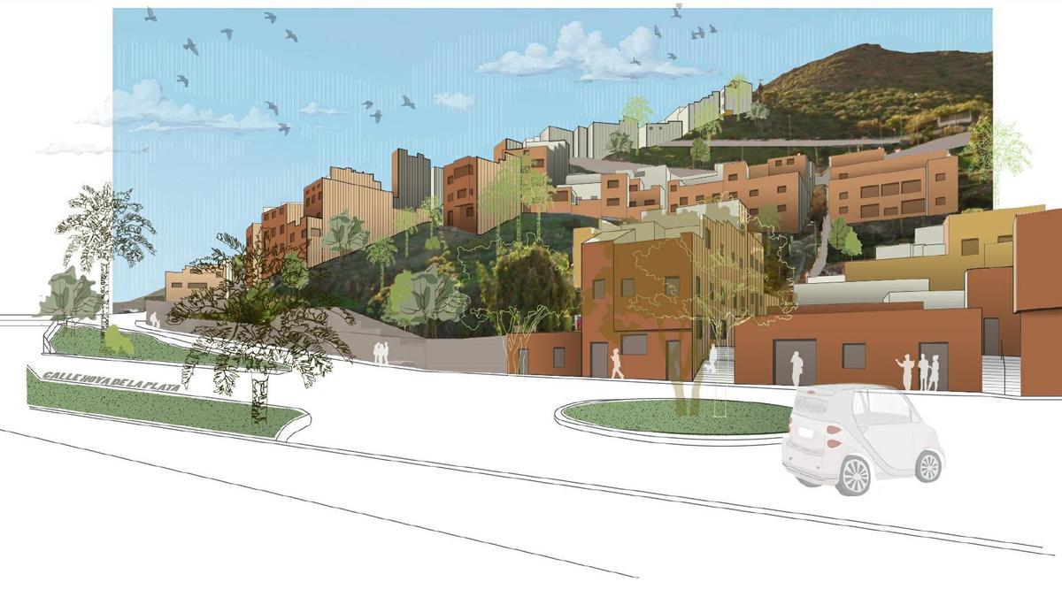 Recreación gráfica de cómo quedará la parte baja de Hoya de La Plata.